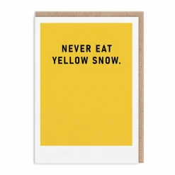 Never Eat Yellow Snow Christmas Card | Ohh Deer