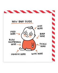 New Baby Guide Square Greeting Card | Gemma Correll | Ohh Deer