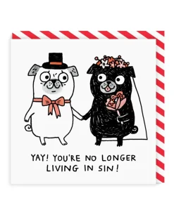 No Longer Living In Sin Square Card | Wedding Card | Ohh Deer