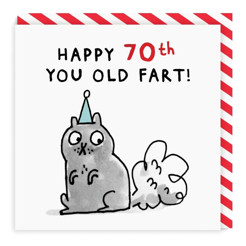 Old Fart 70 Birthday Card | Gemma Correll Cards on Ohh Deer