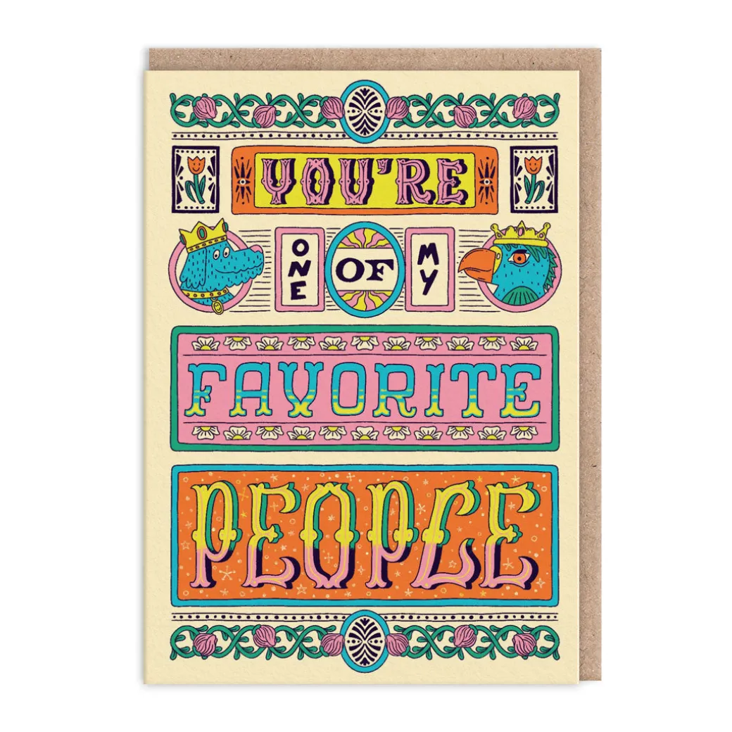 One Of Favourite People Greeting Card - Frieda Ruh | Ohh Deer