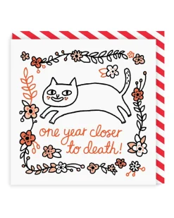 One Year Closer To Death Birthday Square Greeting Card