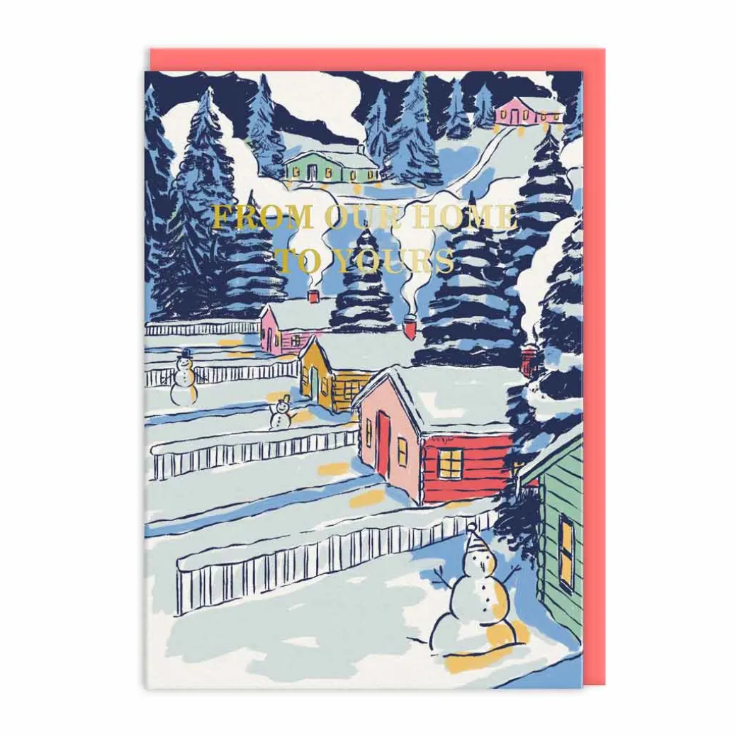 Our Home To Yours Festive Scene Christmas Card | Ohh Deer