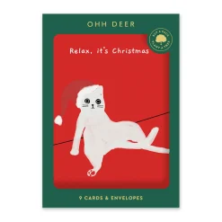 Pack of 9 Christmas Cards - Ken The Cat