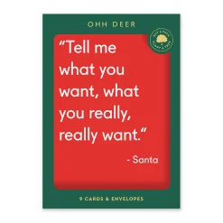 Pack of 9 Christmas Cards - Really Want, Define Good, Four Stages of C