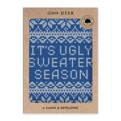 Pack of 6 Christmas Cards - Ugly Sweater Season