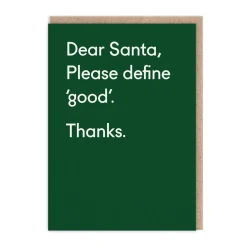 Pack of 9 Christmas Cards - Really Want, Define Good, Four Stages of C