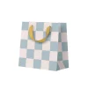 Pale Blue Checkerboard Mini Gift Bag
