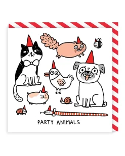 Party Animals Square Greeting Card