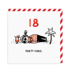 Party Hard 18th Birthday Card | Gemma Correll Cards on Ohh Deer