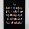 Personalised All By Myself Introvert Greeting Card | Ohh Deer