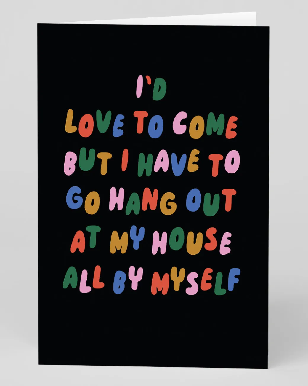 Personalised All By Myself Introvert Greeting Card | Ohh Deer