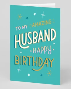Personalised Amazing Husband - Letters Greeting Card | Ohh Deer