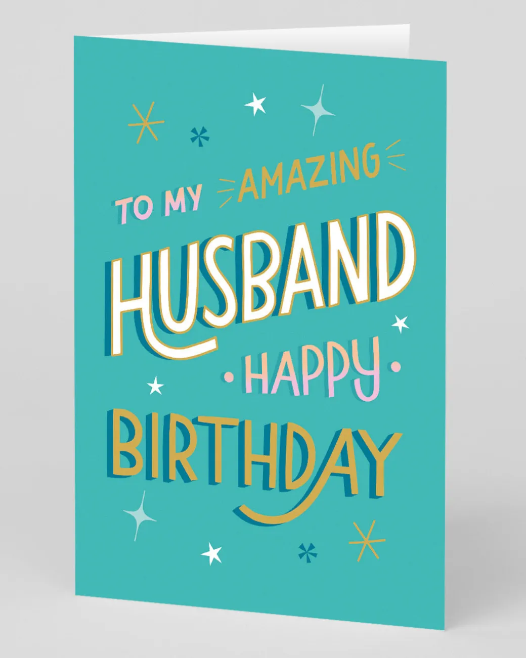 Personalised Amazing Husband - Letters Greeting Card | Ohh Deer
