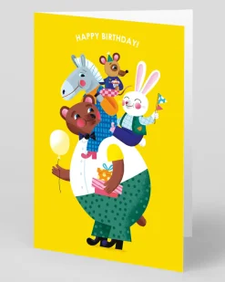 Personalised Animal Piggyback Birthday Card | Ohh Deer