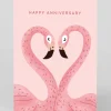Personalised Anniversary Flamingos Anniversary Card | Ohh Deer