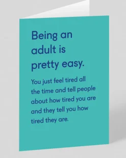 Personalised Being An Adult Is Pretty Easy Greeting Card | Ohh Deer