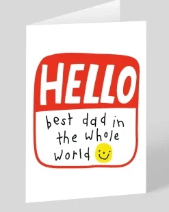 Personalised Best Dad In The Whole World Father's Day Card | Ohh Deer