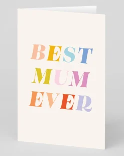 Personalised Best Mum Ever Typographic Mother's Day Card | Ohh Deer