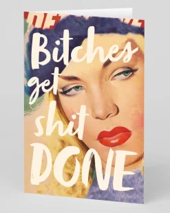 Personalised Bitches Get Shit Done! Greeting Card | Ohh Deer