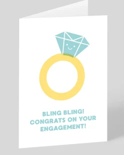 Personalised Bling Bling Engagement Card