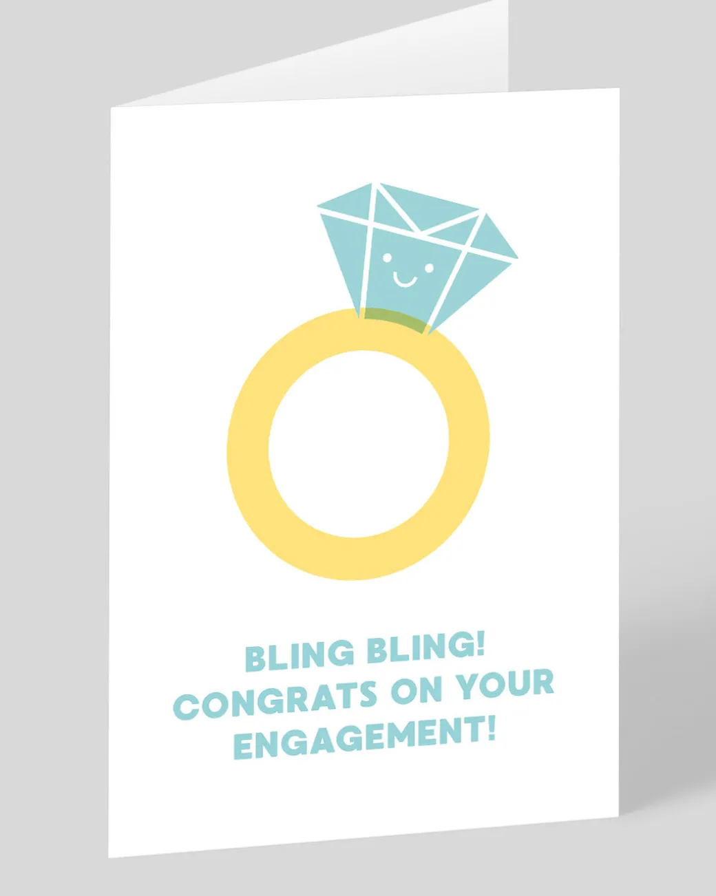 Personalised Bling Bling Engagement Card
