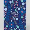 Personalised Blue Floral Birthday Card | Ohh Deer