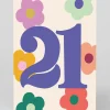 Personalised Bold Floral 21st Birthday Card