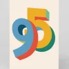 Personalised Bright Colourful 95th Birthday Card | Ohh Deer