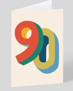 Personalised Bright Colourful 90th Birthday Card | Ohh Deer