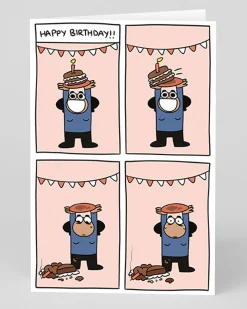 Personalised Cake Drop Happy Birthday Greeting Card | Ohh Deer