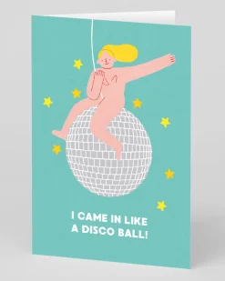 Personalised Came In Like A Disco Ball Greeting Card