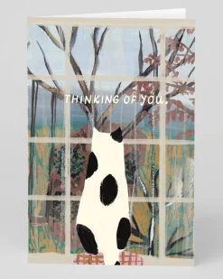 Personalised Cat In Window Thinking Of You Card | Ohh Deer