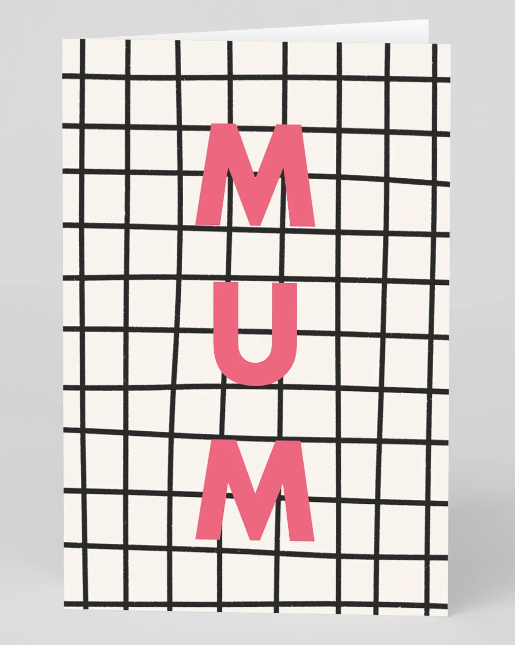 Personalised Check Pattern Mum Greeting Card | Ohh Deer