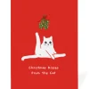 Personalised Christmas Kisses From the Cat Christmas Card | Ohh Deer