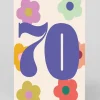 Personalised Colourful Bold Floral Numbers 70th Birthday Card | Ohh Deer