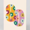 Personalised Colourful Floral Numbers 80th Birthday Card | Ohh Deer