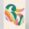 Personalised Colourful Rainbow Striped Numbers 65th Birthday Card | Ohh Deer