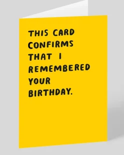 Personalised Confirms I Remembered Birthday Card | Ohh Deer