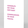 Personalised Congrats & Condoloences New Baby Card