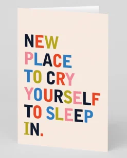 Personalised Cry Yorself To Sleep New Home Card | Ohh Deer