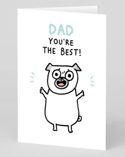 Personalised Dad You're The Best! Pug Father's Day Card | Ohh Deer