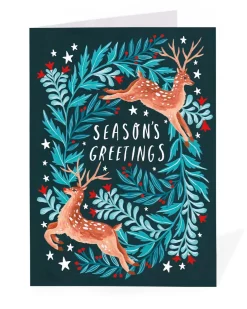 Personalised Deer Seasons Greetings Christmas Card | Ohh Deer