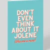 Personalised Don’t Even Think About It Jolene Card | Ohh Deer