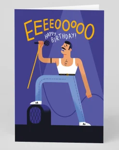 Personalised EEEEEOOOO Freddie Mercury Birthday Card | Ohh Deer