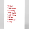 Personalised Entire Cake Birthday Card | Ohh Deer