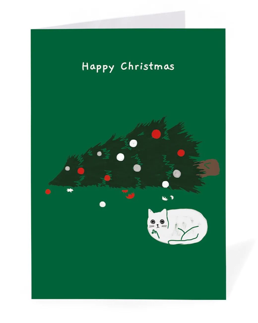 Personalised Fallen Tree Christmas Card | Ohh Deer