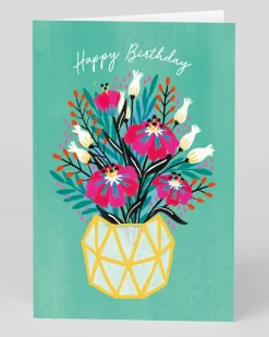 Personalised Flower Vase Birthday Card | Ohh Deer