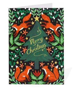 Personalised Fox Christmas Tree Christmas Card | Ohh Deer