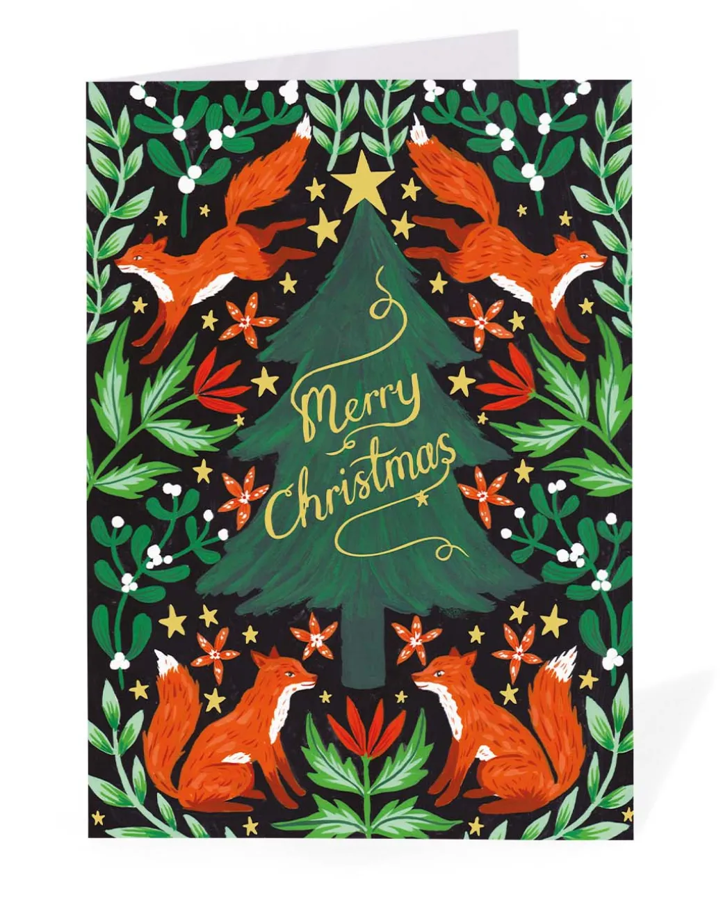 Personalised Fox Christmas Tree Christmas Card | Ohh Deer